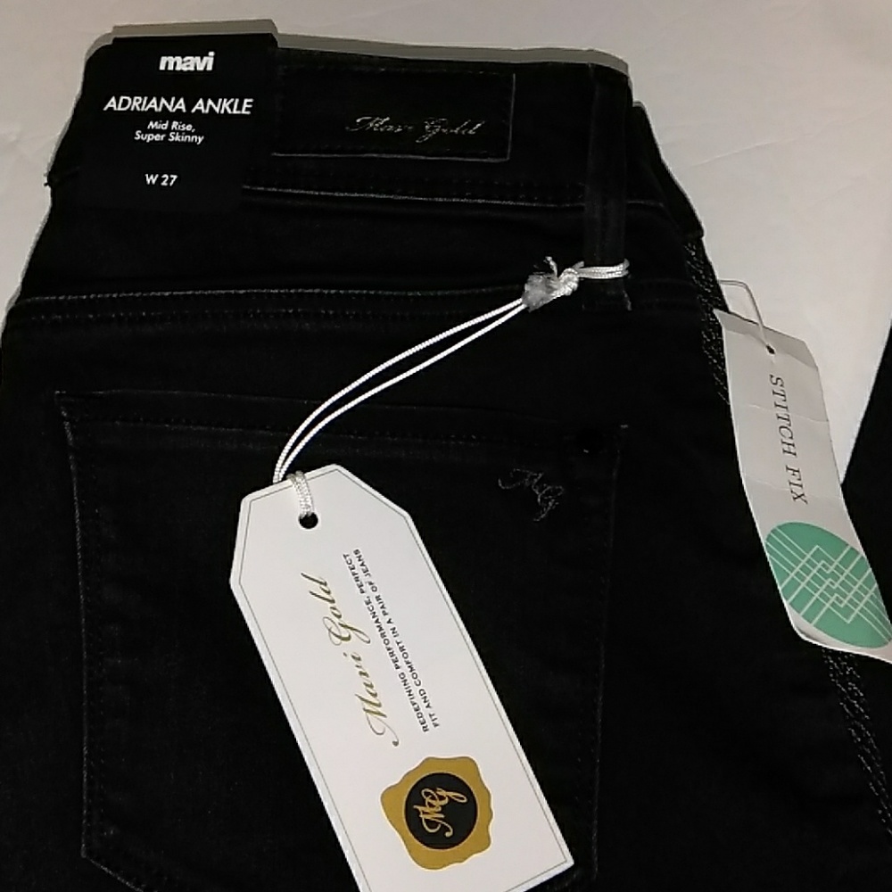 NWT Mavi Gold Adriana Skinny Ankle W27 dark blue w
